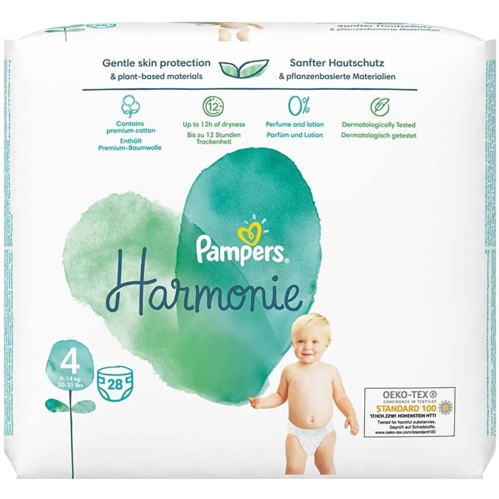 Prima Pampers Harmonie Bebek Bezi Beden:4 (9-14KG) Maxi 56 Adet Ekonomik Ultra Fırsat Pk