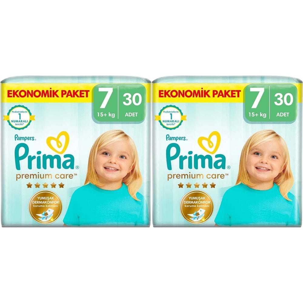 Prima Premium Care Bebek Bezi Beden:7 (15+KG) XXX Large 60 Adet Süper Ekonomik Pk