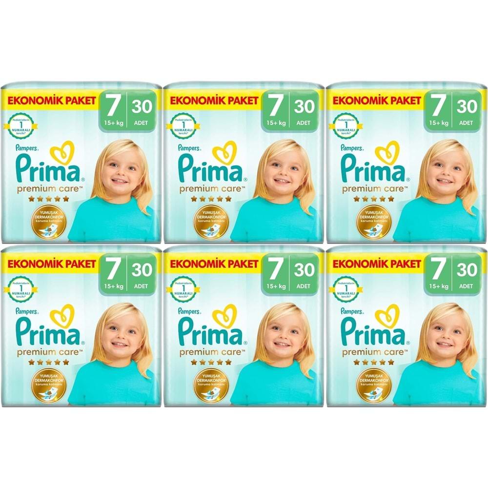 Prima Premium Care Bebek Bezi Beden:7 (15+KG) XXX Large 180 Adet Süper Ekonomik Mega Pk