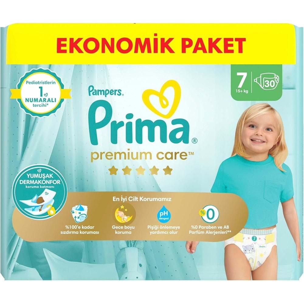 Prima Premium Care Bebek Bezi Beden:7 (15+KG) XXX Large 180 Adet Süper Ekonomik Mega Pk