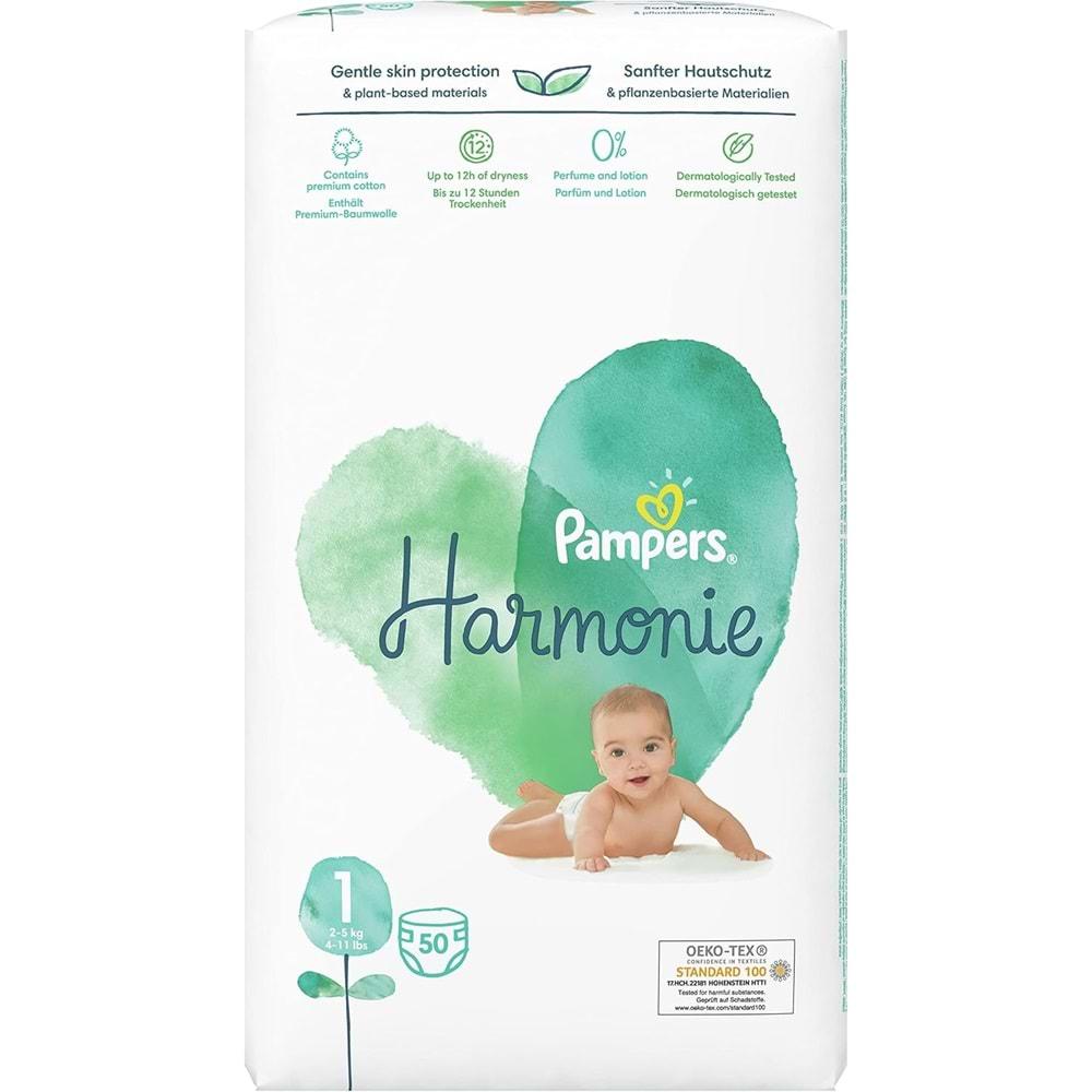 Prima Pampers Harmonie Bebek Bezi 1 Beden 2-5 KG Yenidoğan 50 Adet + 2 Beden 4-8 KG Mini 39 Adet