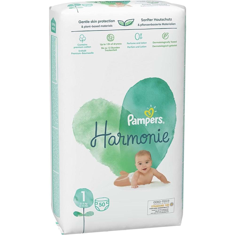 Prima Pampers Harmonie Bebek Bezi 1 Beden 2-5 KG Yenidoğan 50 Adet + 2 Beden 4-8 KG Mini 39 Adet