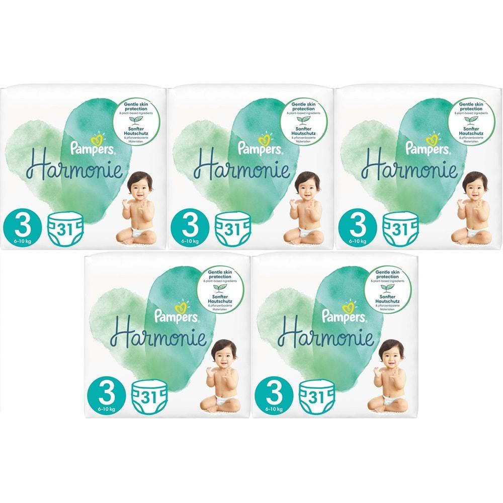 Prima Pampers Harmonie Bebek Bezi Beden:3 (6-10KG) Midi 155 Adet Mega Ultra Fırsat Pk