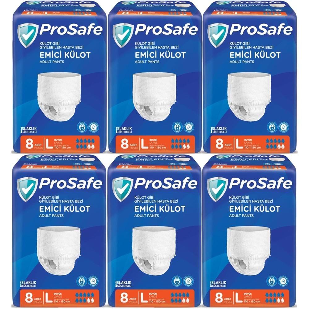 Prosafe Emici Külot Hasta Bezi Büyük-Large 48 Adet (6PK*8)