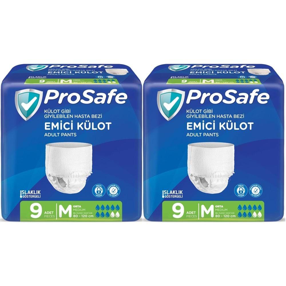 Prosafe Emici Külot Hasta Bezi Orta-Medium 18 Adet (2PK*9)