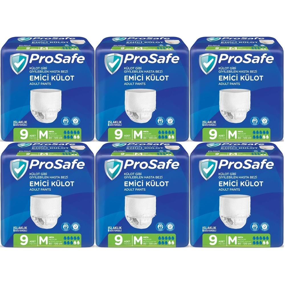 Prosafe Emici Külot Hasta Bezi Orta-Medium 54 Adet (6PK*9)