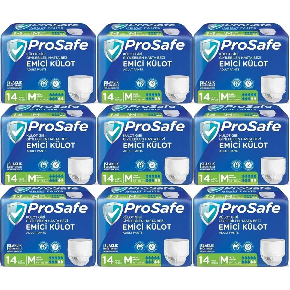 Prosafe Emici Külot Hasta Bezi M - Orta - Medium 126 Adet (9PK*14)