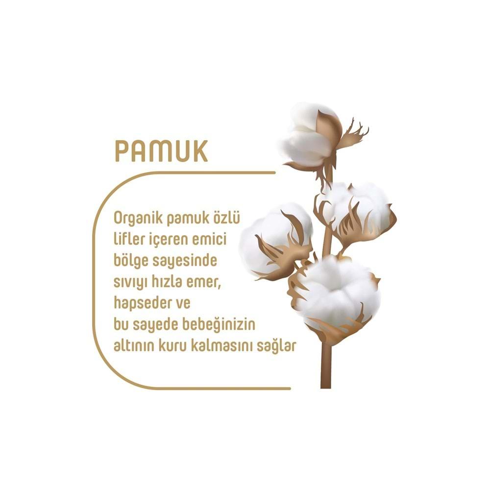 Pure Baby Organik Bebek Bezi 3 Beden 4-10 KG Midi 56 Adet Ekonomik Fırsat Pk