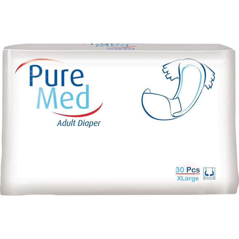 Puremed Hasta Bezi Bel Bantlı Tekstil Yüzey XL Extra Large 180 Adet (6PK*30)