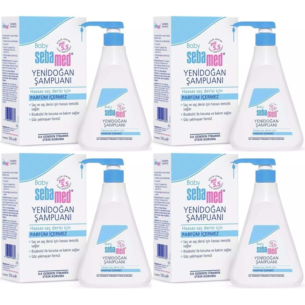 Sebamed Bebek Şampuanı 500ML Pompalı (Yenidoğanlar İçin) (4 Lü Set)