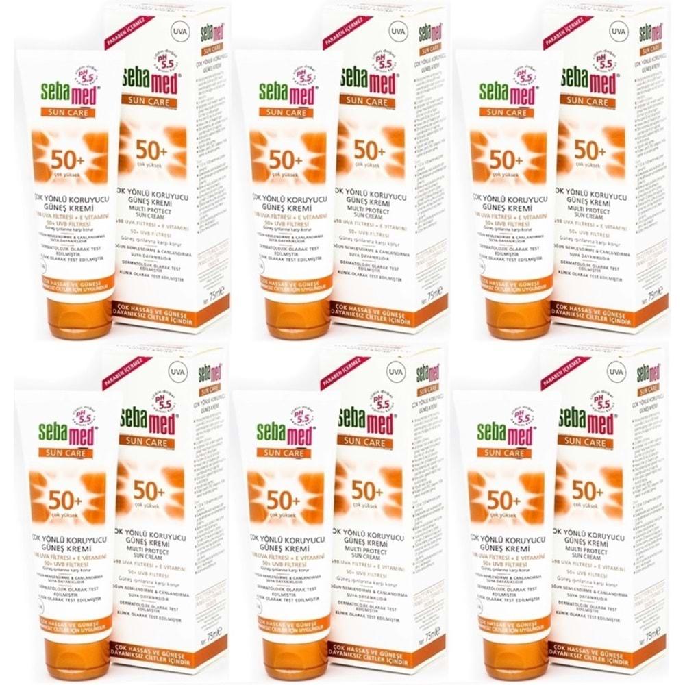 Sebamed Sun Care Çok Yönlü Koruyucu Güneş Kremi 75ML SPF 50+ Faktör (6 Lı Set)