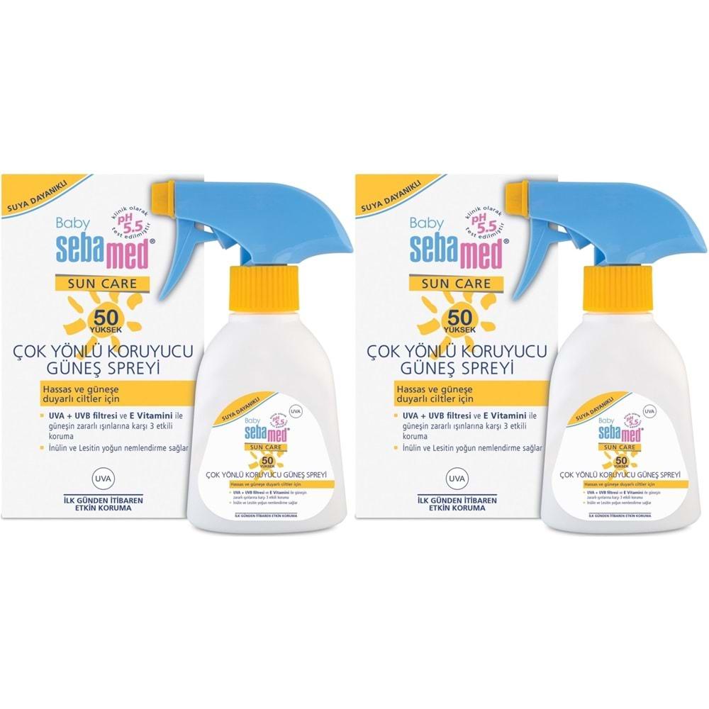 Sebamed Sun Care Bebek Güneş Losyonu Kremi Sprey 50+ Faktör 200ML (Hassas Ciltler İçin) (2 Li Set)