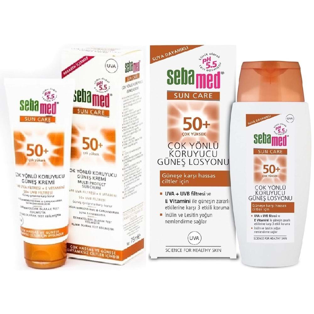 Sebamed Sun Care Çok Yönlü Koruyucu Güneş Kremi Avantaj Pk (75ML SPF 50+ Faktör + 150ML 50+ Faktör)