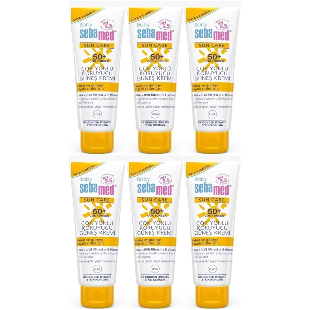 Sebamed Baby Sun Care Güneş Kremi 75ML 50+ Çok Yüksek Faktör Çoçuk (6 Lı Set)