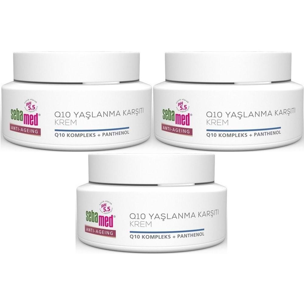 Sebamed Q10 Yaşlanma ve Kırışıklık Karşıtı Koruyucu Anti-Age Krem 50ML (3 Lü Set)