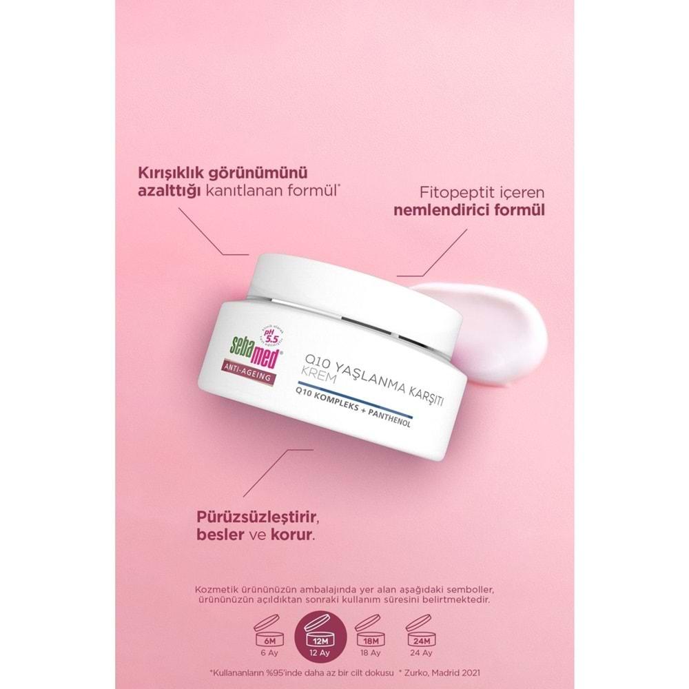 Sebamed Q10 Yaşlanma ve Kırışıklık Karşıtı Koruyucu Anti-Age Krem 50ML (4 Lü Set)