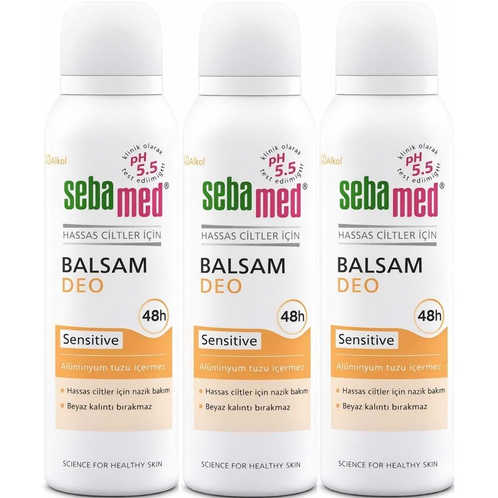 Sebamed Deodorant Aerosol 150 ML Balsam - Sensitive/Hassas (3 Lü Set)