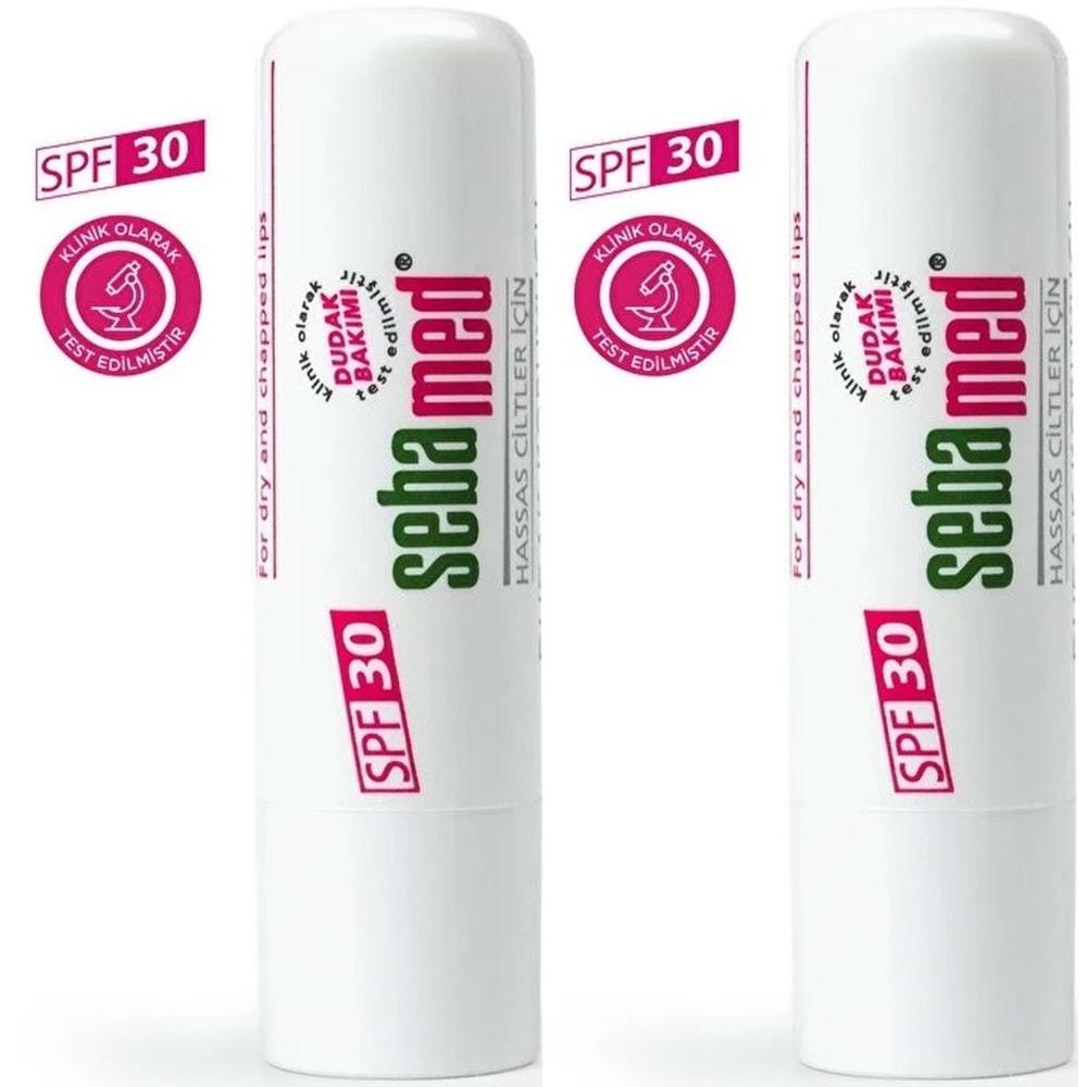 Sebamed Dudak Koruyucu Bakım Kremi Stick 30 SPF 4.8GR (Çatlamış ve Hassas Nemlendiricili) (2 Li Set)