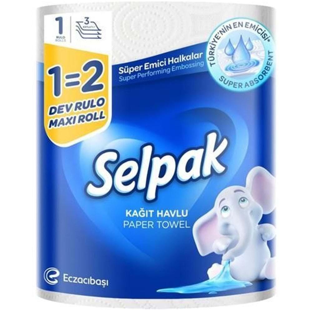 Selpak Kağıt Havlu (3 Katlı) Dev Rulo (3 Lü Set)