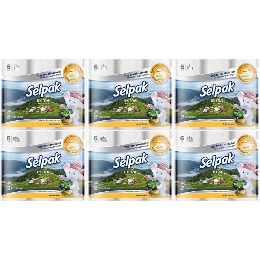 Selpak Kağıt Havlu (3 Katlı) 36 Lı Set Extra (6PK*6)