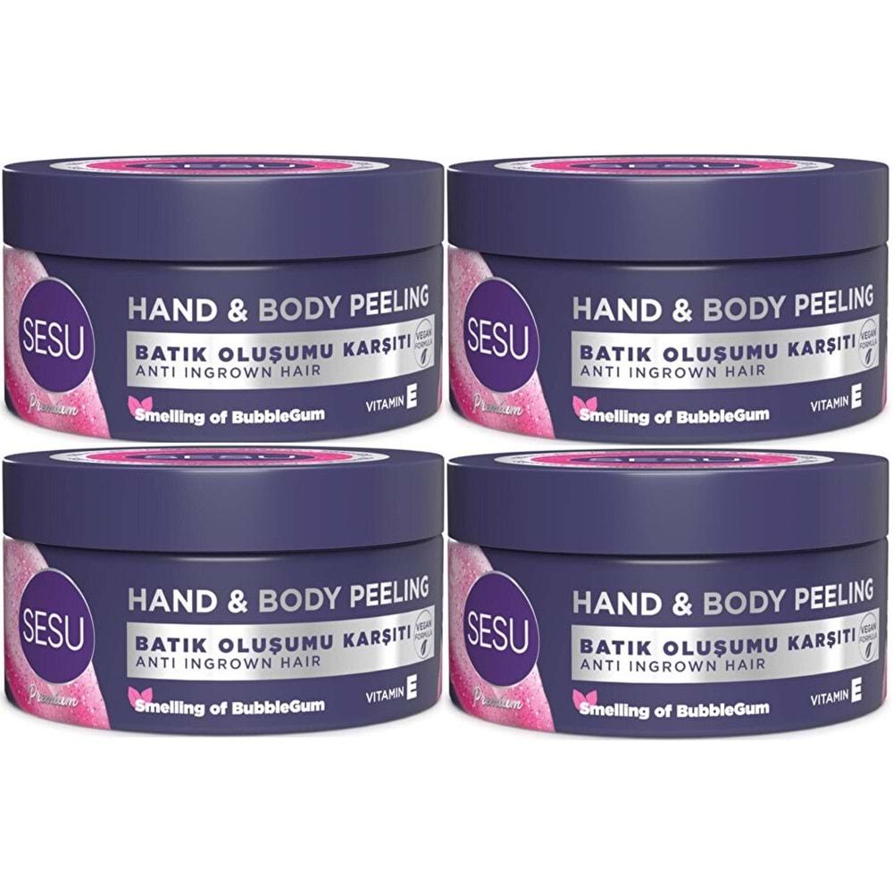 Sesu Vücut Peelingi 250ML (Hand & Body Peelıbg) (4 Lü Set)