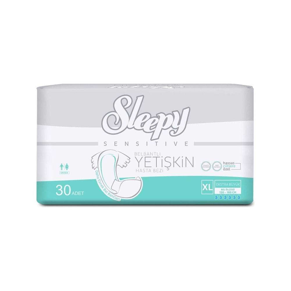 Sleepy Yetişkin Hasta Bezi Bel Bantlı XL - Extra Large - Ekstra Large 150 Adet (5PK*30)
