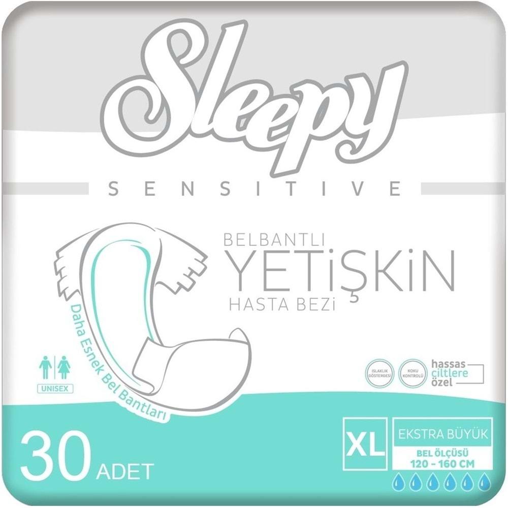 Sleepy Yetişkin Hasta Bezi Bel Bantlı XL - Extra Large - Ekstra Large 180 Adet (6PK*30)