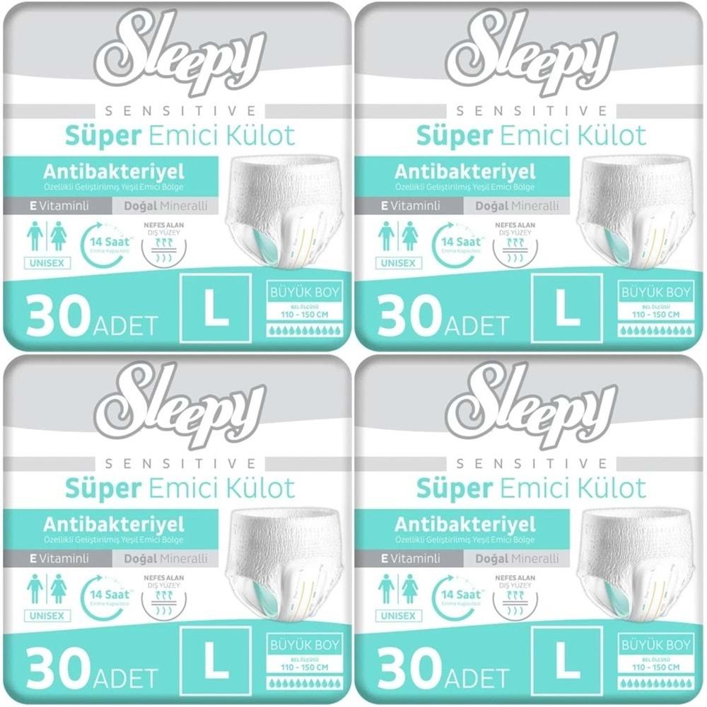 Sleepy Hasta Bezi Yetişkin Emici Külot L - Büyük - Large 120 Adet (4PK*30)