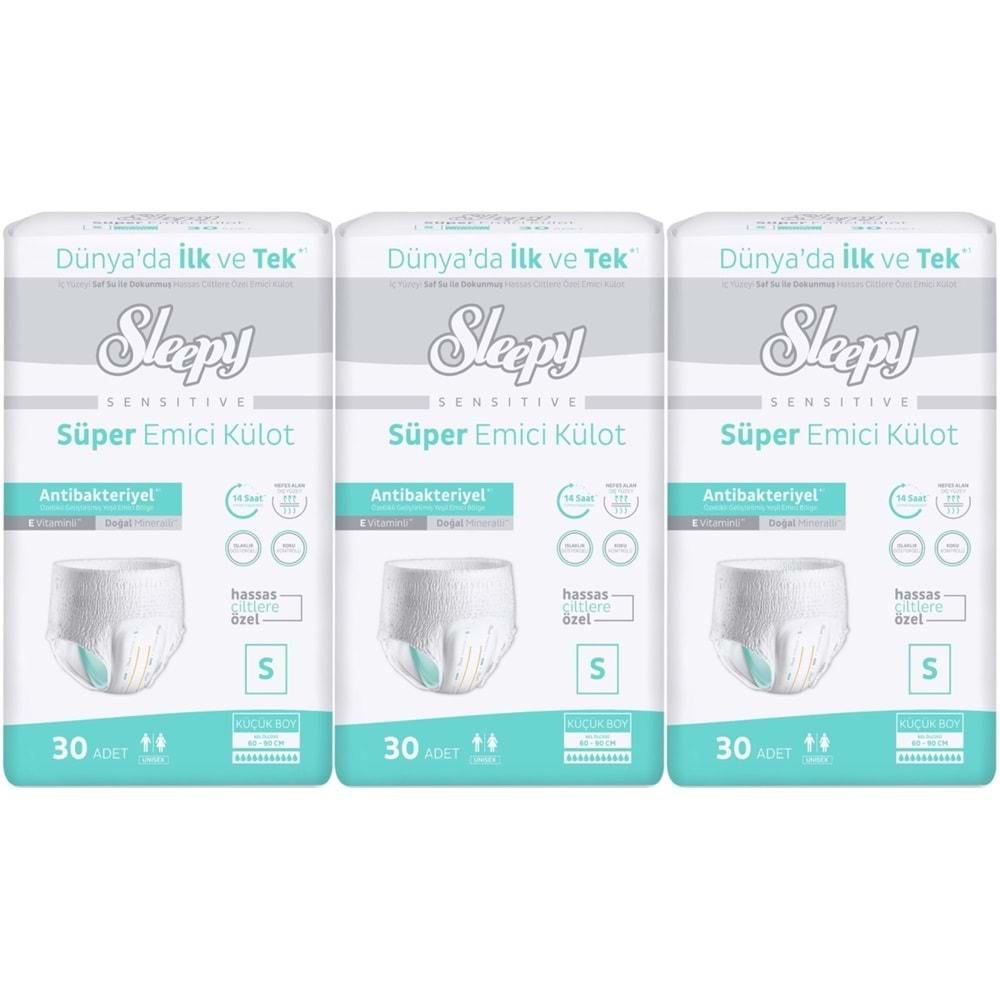 Sleepy Hasta Bezi Yetişkin Emici Külot S - Küçük - Small 90 Adet (3PK*30)