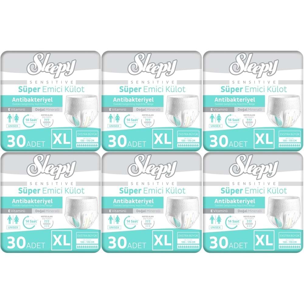 Sleepy Hasta Bezi Yetişkin Emici Külot XL - Ekstra Büyük - Extra Large 180 Adet (6PK*30)