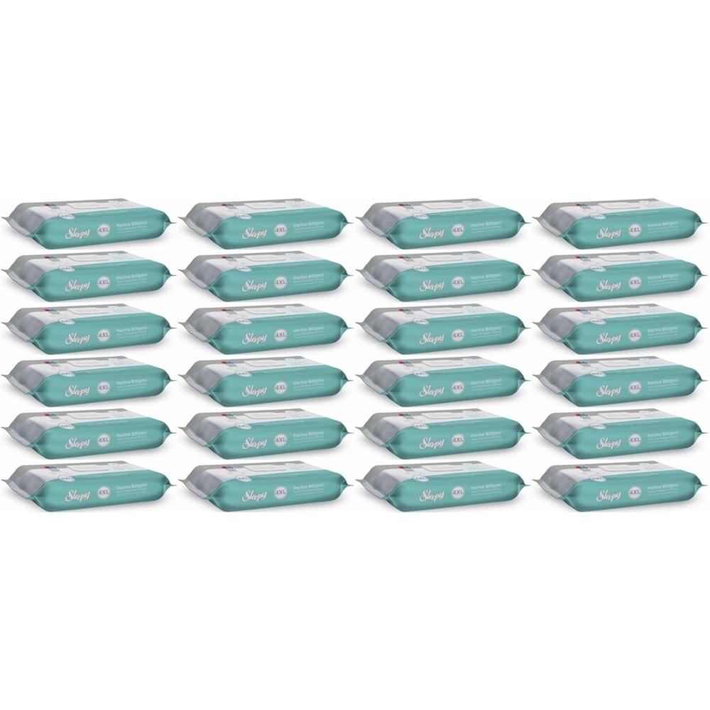 Sleepy Perine Bölgesi ve Vücut Temizleme Islak Mendil Havlu 50 Yaprak (Ebat 4XL) (24 Lü Set)