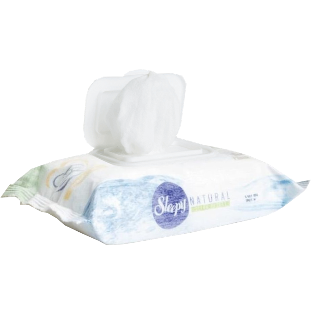 Sleepy Islak Havlu Mendil Pamuklu Yenidoğan Natural Bambu 40 Yaprak 6 Lı Set (240 Yaprak)