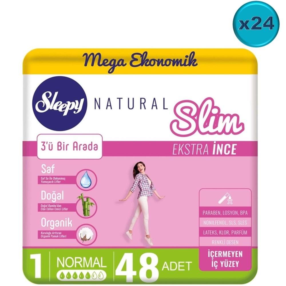 Sleepy Natural Slim Ekstra Ince Normal Ped 1152 Adet Mega Ekonomik Pk (24PK*48)