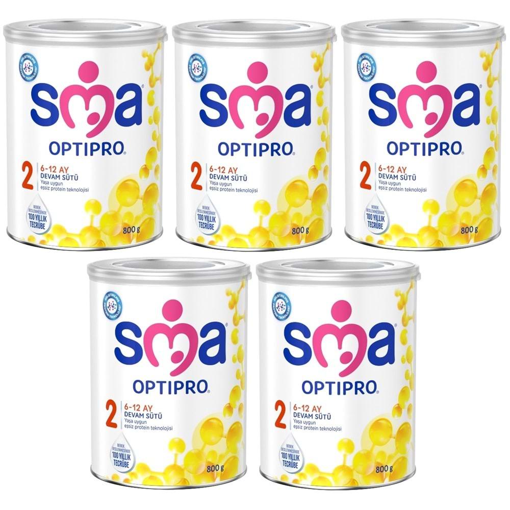 Sma Optipro 800GR No:2 Devam Sütü (6-12 Ay) 5 Li Set