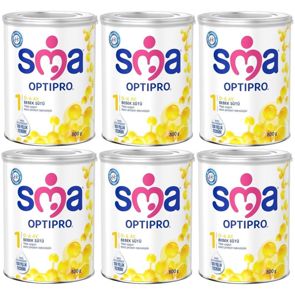 Sma Optipro 800GR No:1 Bebek Sütü (0-6 Ay) 6 Lı Set
