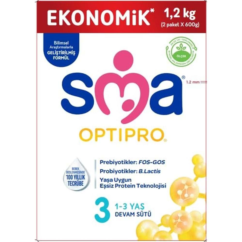 Sma Optipro 1200GR No:3 Devam Sütü (1-3 Yaş) Kutu (4 Lü Set)