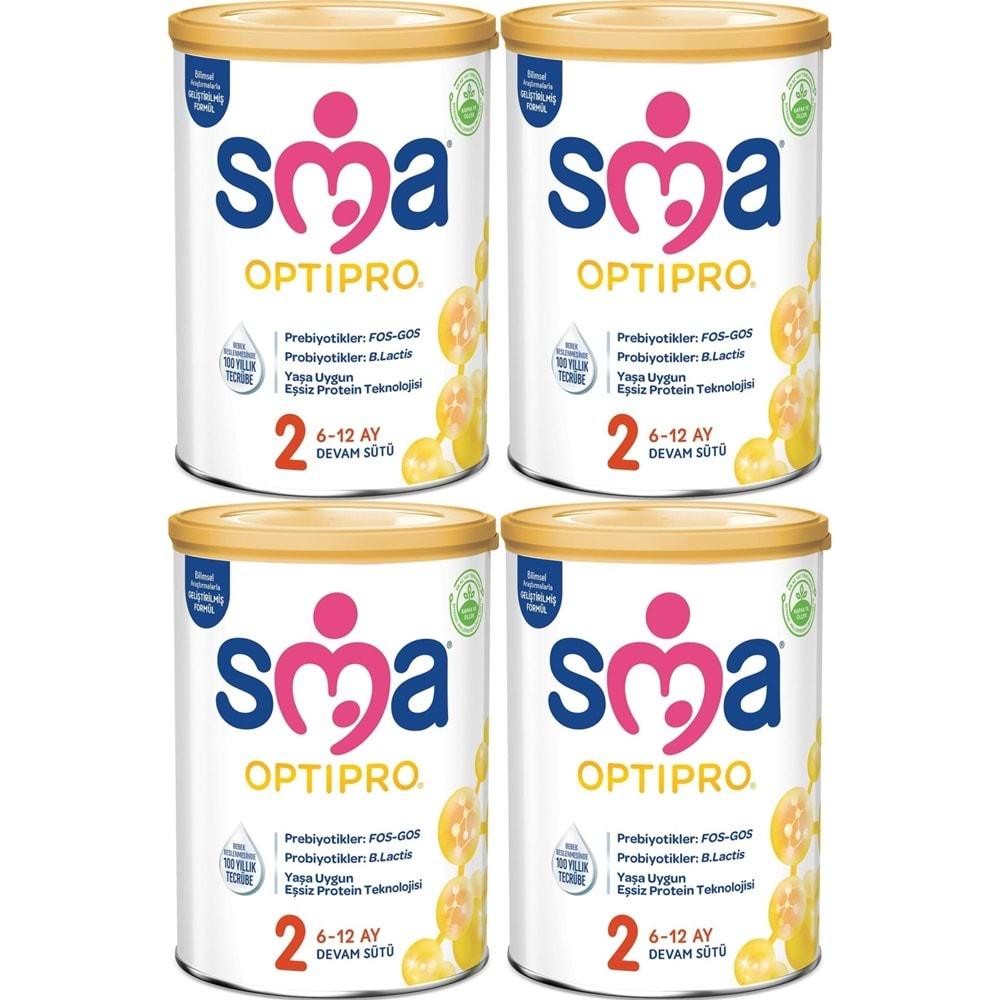 Sma Optipro 800GR No:2 Devam Sütü (6-12 Ay) (4 Lü Set)