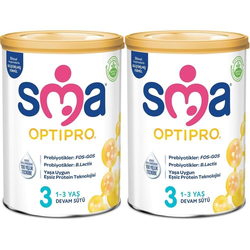 Sma Optipro 800GR No:3 Devam Sütü (1-3 Yaş) (2 Li Set)