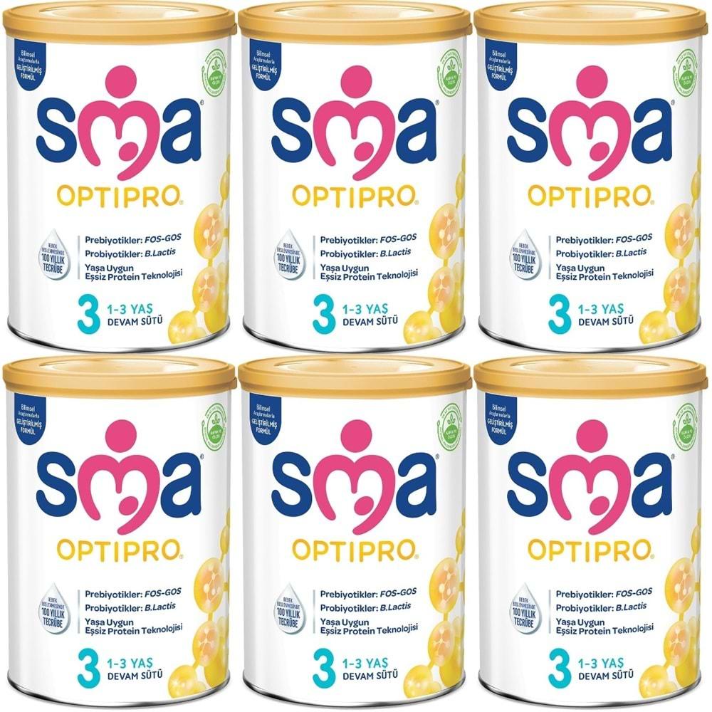 Sma Optipro 800GR No:3 Devam Sütü (1-3 Yaş) (6 Lı Set)