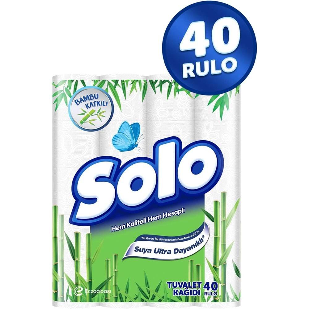 Solo Tuvalet Kağıdı Çift Katlı 40 Li Pk Bambulu Katkılı (3 Lü Set)