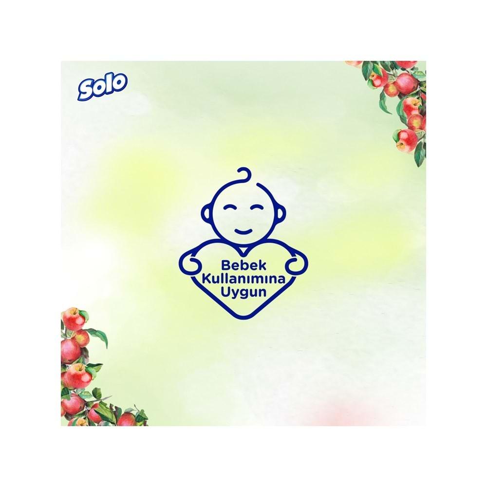 Solo Islak Havlu Mendil 50 Yaprak Limon & Biberiye-Elma Sirkesi & Karbonat (12 Li Karma Set)