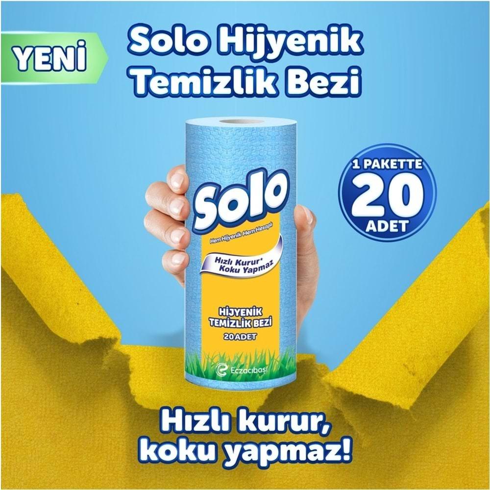 Solo Hijyenik Temizlik Bezi (İç adet 20 Li) (Kokusuz ve Hızla Kuruyan) (18 Li Set)
