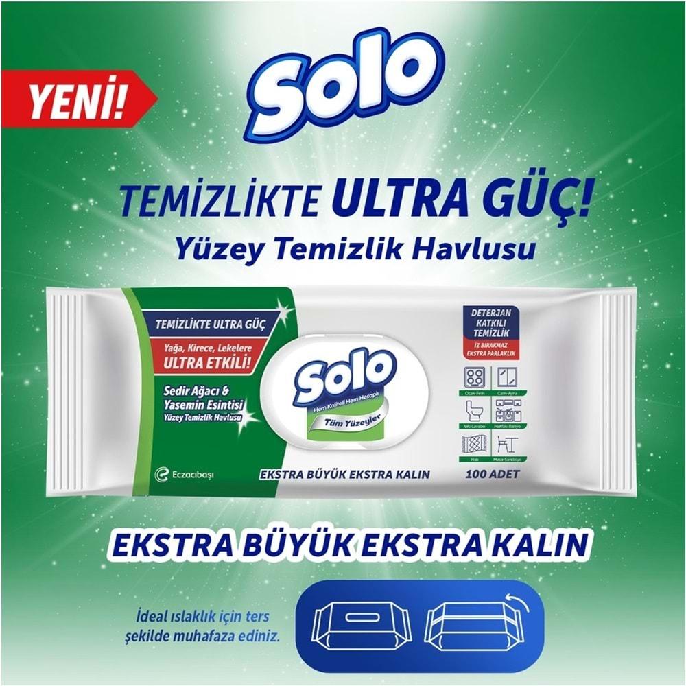 Solo Yüzey Temizlik Havlusu - Mendili 100 Yaprak Sedir Ağacı & Yasemin Esintisi (6 Lı Set) 600 Yprk