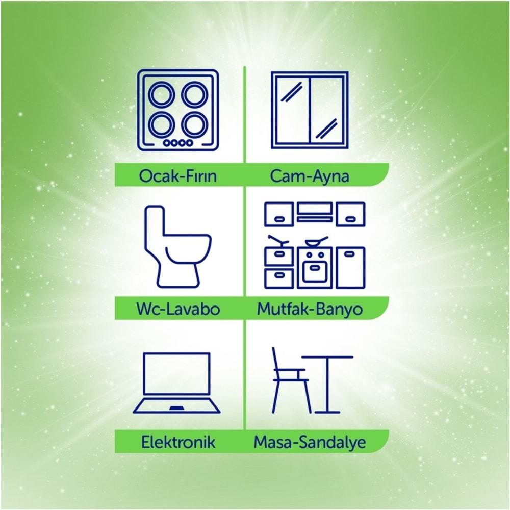 Solo Yüzey Temizlik Havlusu - Mendili 100 Yaprak Beyaz Sabun Ferahlığı (4 Lü Set) 400 Yaprak