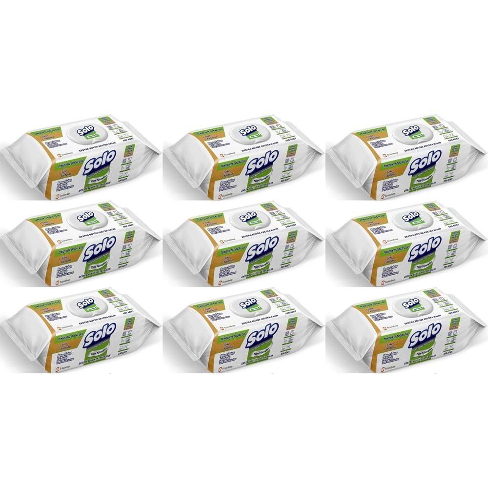 Solo Yüzey Temizlik Havlusu - Mendili 100 Yaprak Beyaz Sabun Ferahlığı (9 Lu Set) 900 Yaprak