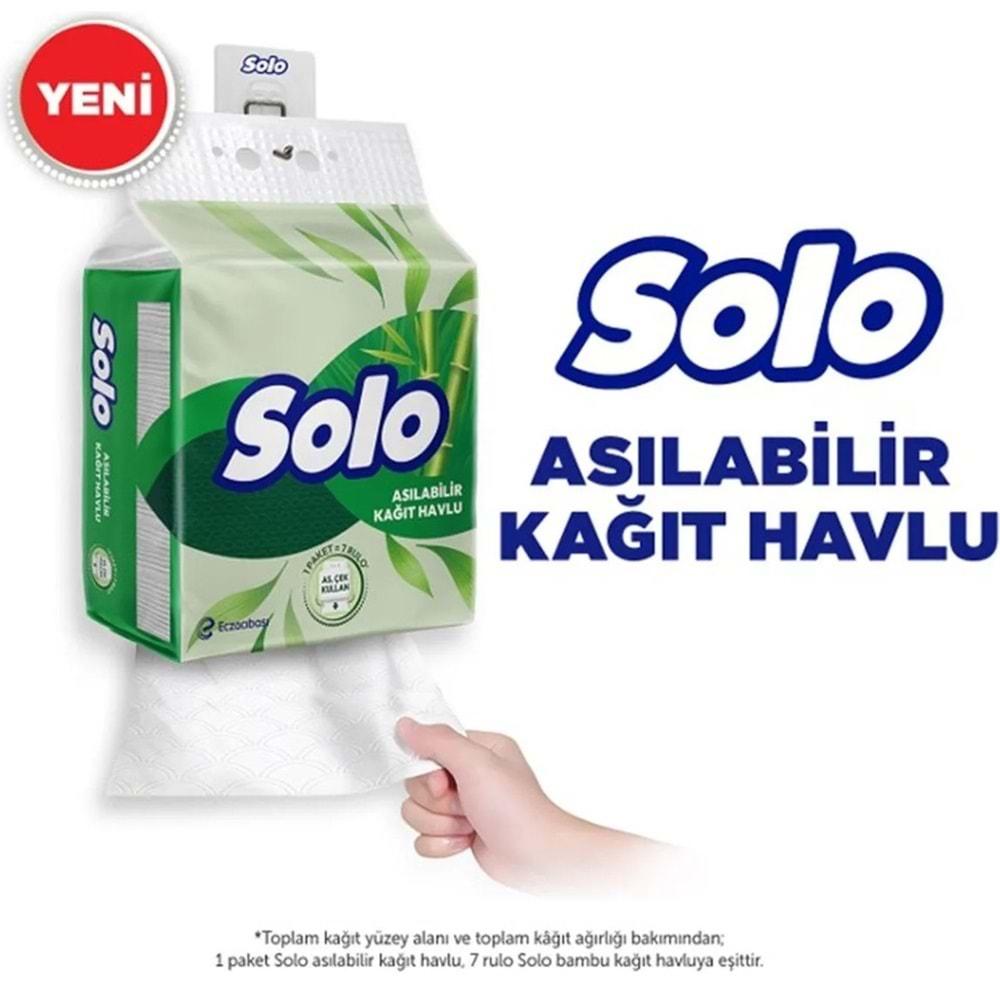 Solo Asılabilir Kağıt Havlu 1 Paket (1PK= 7 Rulo) Hijyenik ve Pratik Kullanım İçin Uygun (3 Lü Set)