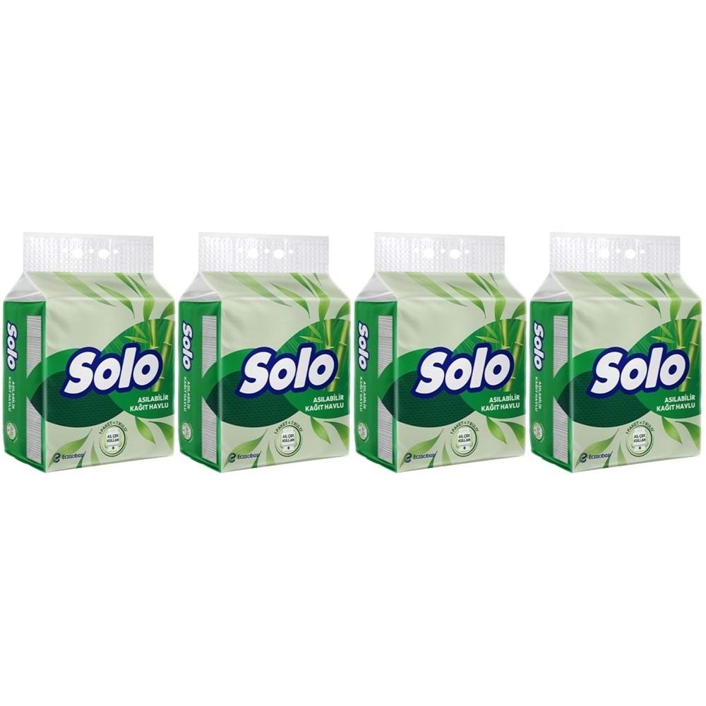 Solo Asılabilir Kağıt Havlu 1 Paket (1PK= 7 Rulo) Hijyenik ve Pratik Kullanım İçin Uygun (4 Lü Set)