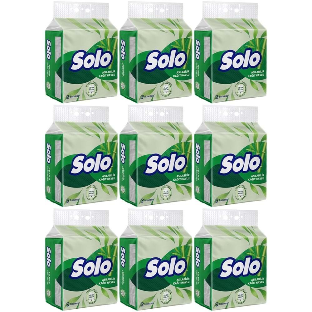Solo Asılabilir Kağıt Havlu 1 Paket (1PK= 7 Rulo) Hijyenik ve Pratik Kullanım İçin Uygun (9 Lu Set)