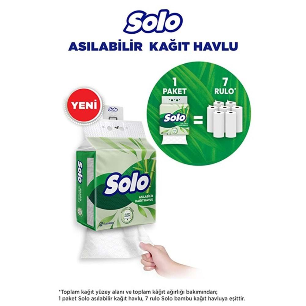 Solo Asılabilir Kağıt Havlu 1 Paket (1PK= 7 Rulo) Hijyenik ve Pratik Kullanım İçin Uygun (9 Lu Set)