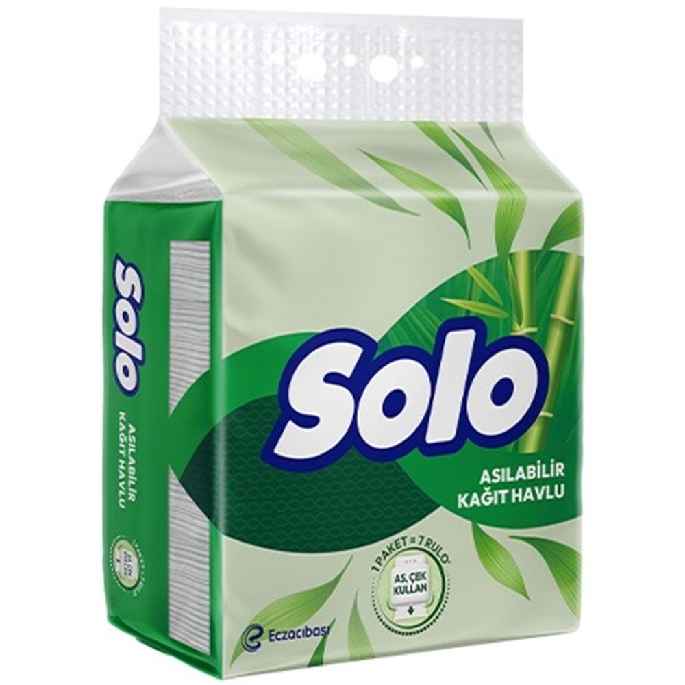 Solo Asılabilir Kağıt Havlu 1 Paket (1PK= 7 Rulo) Hijyenik ve Pratik Kullanım İçin Uygun (18 Li Set)